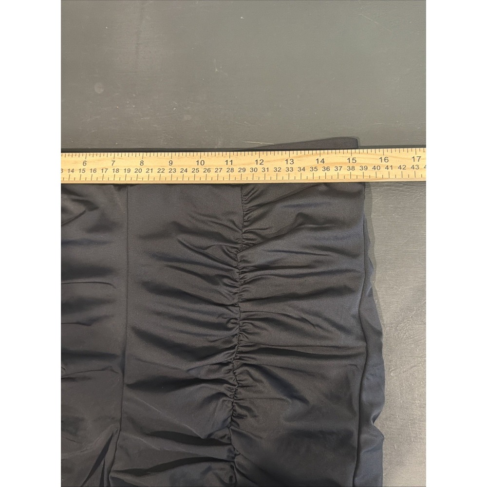 Bloomchic Contrast Patchwork Gathered Half Zip Swim Black & Blue Size 14 NWOT - Picture 15 of 16
